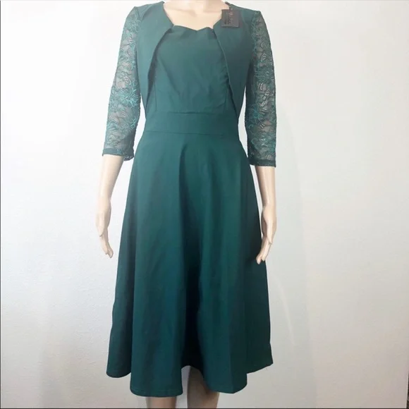 slim fit dress slacks Miusol Lace Yoke High Low Hem Dress – Amy's Cart